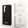 Guess GUHCS23SSLSMK Samsung Galaxy S23 hátlap, tok Silicone Vintage Gold Logo, fekete
