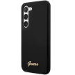 Guess GUHCS23MSLSMK Samsung Galaxy S23 Plus hátlap, tok Silicone Vintage Gold Logo, fekete