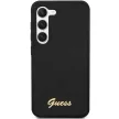 Guess GUHCS23MSLSMK Samsung Galaxy S23 Plus hátlap, tok Silicone Vintage Gold Logo, fekete