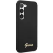 Guess GUHCS23MSLSMK Samsung Galaxy S23 Plus hátlap, tok Silicone Vintage Gold Logo, fekete