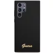 Guess GUHCS23LSLSMK Samsung Galaxy S23 Ultra hátlap, tok Silicone Vintage Gold Logo, fekete