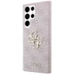 Guess GUHCS23L4GMGPI 4G Big Metal Logo Samsung Galaxy S23 Ultra, hátlap, tok, rózsaszín