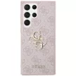 Guess GUHCS23L4GMGPI 4G Big Metal Logo Samsung Galaxy S23 Ultra, hátlap, tok, rózsaszín