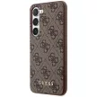 Guess GUHCS23SG4GFBR Samsung Galaxy S23 hátlap, tok 4G Metal Gold Logo, barna