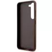 Guess GUHCS23SG4GFBR Samsung Galaxy S23 hátlap, tok 4G Metal Gold Logo, barna