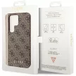 Guess GUHCS23LG4GFBR Samsung Galaxy S23 Ultra hátlap, tok 4G Metal Gold Logo, barna