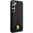 Ferrari FEHCS23MPCSK Perforated 296 P Samsung Galaxy S23 Plus, hátlap, tok, fekete