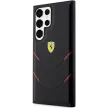 Ferrari FEHCS23LPBAK Hot Stamp Lines Samsung Galaxy S23 Ultra, hátlap, tok, fekete