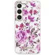 Guess GUHCS23SHCFWST Samsung Galaxy S23 hátlap, tok Flower Collection, fehér
