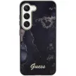 Guess GUHCS23SHTMRSK Samsung Galaxy S23 hátlap, tok Golden Marble Collection, fekete