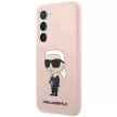 Karl Lagerfeld Silicone Ikonik Samsung Galaxy S23 KLHCS23SSNIKBCP, hátlap, tok, rózsaszín