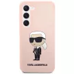 Karl Lagerfeld Silicone Ikonik Samsung Galaxy S23 KLHCS23SSNIKBCP, hátlap, tok, rózsaszín