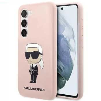   Karl Lagerfeld Silicone Ikonik Samsung Galaxy S23 Plus KLHCS23MSNIKBCP, hátlap, tok, rózsaszín