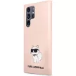 Karl Lagerfeld Silicone Choupette Samsung Galaxy S23 Ultra KLHCS23LSNCHBCP, hátlap, tok, rózsaszín