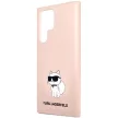 Karl Lagerfeld Silicone Choupette Samsung Galaxy S23 Ultra KLHCS23LSNCHBCP, hátlap, tok, rózsaszín