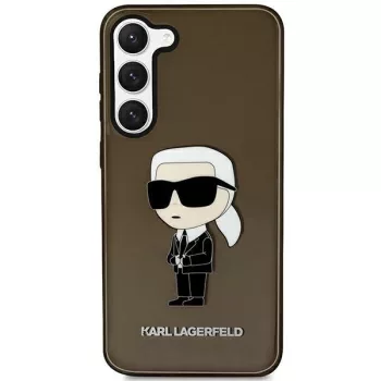   Karl Lagerfeld KLHCS23SHNIKTCK Samsung Galaxy S23 hátlap, tok, fekete Ikonik Karl Lagerfeld Karl Lagerfeld