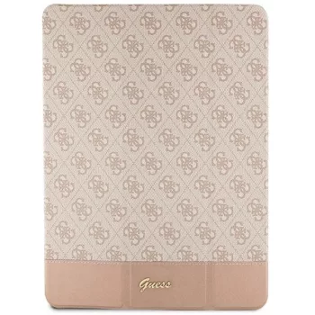   Guess 4G Stripe Allover oldalra nyíló tok, iPad Pro 12.9", rózsaszín