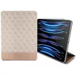 Guess 4G Stripe Allover oldalra nyíló tok, iPad Pro 12.9", rózsaszín