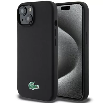   Lacoste LCHMP15SSLOK iPhone 15 6.1" Silicone MagSafe tok, fekete