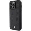 BMW BMHCP15L22RFGK iPhone 15 Pro 6.1" Leather Diamond Pattern tok, fekete