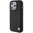 BMW BMHCP15X22RDPK iPhone 15 Pro Max 6.7" hardcase Leather Case Blue Dots tok, fekete