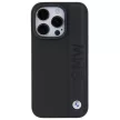 BMW BMHCP15X22RDPK iPhone 15 Pro Max 6.7" hardcase Leather Case Blue Dots tok, fekete