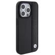 BMW BMHCP15X22RDPK iPhone 15 Pro Max 6.7" hardcase Leather Case Blue Dots tok, fekete