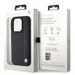 BMW BMHCP15X22RDPK iPhone 15 Pro Max 6.7" hardcase Leather Case Blue Dots tok, fekete