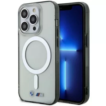   BMW BMHMP15XHCRS iPhone 15 Pro Max 6.7" Silver Ring MagSafe tok, átlátszó
