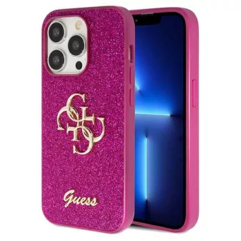   Guess GUHCP15XHG4SGU iPhone 15 Pro Max 6.7" Glitter Script Big 4G tok, lila