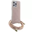 Guess GUHCP15LHC4SEP iPhone 15 Pro 6.1" Crossbody Cord 4G Print tok, rózsaszín