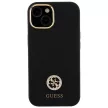 Guess GUHCP15SM4DGPK iPhone 15 6.1" Silicone Logo Strass 4G tok, fekete