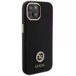 Guess GUHCP15SM4DGPK iPhone 15 6.1" Silicone Logo Strass 4G tok, fekete
