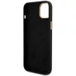 Guess GUHCP15SM4DGPK iPhone 15 6.1" Silicone Logo Strass 4G tok, fekete