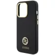 Guess GUHCP15XM4DGPK iPhone 15 Pro Max 6.7" Silicone Logo Strass 4G tok, fekete