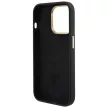 Guess GUHCP15XM4DGPK iPhone 15 Pro Max 6.7" Silicone Logo Strass 4G tok, fekete