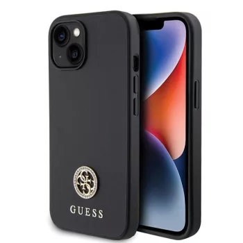   Guess GUHCP15MPS4DGPK iPhone 15 Plus / 14 Plus 6.7" Strass Metal Logo tok, fekete
