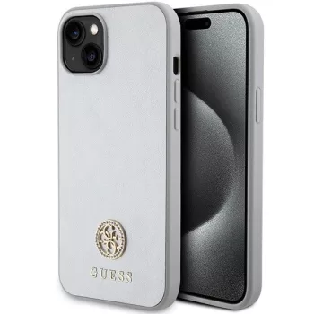   Guess GUHCP15MPS4DGPS iPhone 15 Plus / 14 Plus 6.7" Strass Metal Logo tok, ezüst