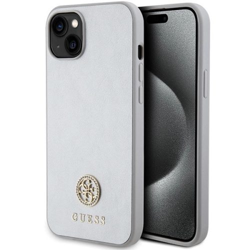 Guess GUHCP15MPS4DGPS iPhone 15 Plus / 14 Plus 6.7" Strass Metal Logo tok, ezüst