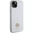 Guess GUHCP15MPS4DGPS iPhone 15 Plus / 14 Plus 6.7" Strass Metal Logo tok, ezüst
