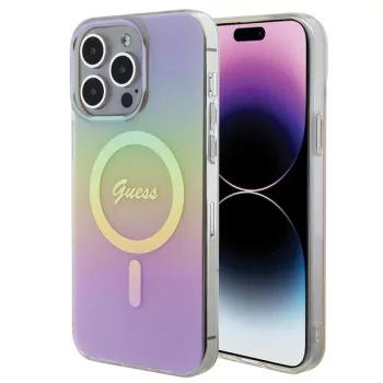   Guess GUHMP15LHITSP iPhone 15 Pro 6.1" IML Iridescent MagSafe tok, rózsaszín