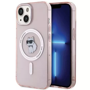   Karl Lagerfeld KLHMP15SHFCCNOP iPhone 15 6.1" IML Choupette MagSafe tok, rózsaszín
