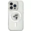 Karl Lagerfeld KLHMP15LHGKCNOT iPhone 15 Pro 6.1" Karl&Choupette Glitter MagSafe tok, átlátszó