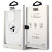 Karl Lagerfeld KLHMP15LHGKCNOT iPhone 15 Pro 6.1" Karl&Choupette Glitter MagSafe tok, átlátszó