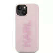 Karl Lagerfeld KLHCP15M3DMBKCP iPhone 15 Plus / 14 Plus 6.7" 3D Rubber Glitter Logo tok, rózsaszín