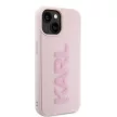 Karl Lagerfeld KLHCP15M3DMBKCP iPhone 15 Plus / 14 Plus 6.7" 3D Rubber Glitter Logo tok, rózsaszín
