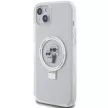 Karl Lagerfeld KLHMP15MHMRSKCH iPhone 15 Plus / 14 Plus 6.7" Ring Stand Karl&Choupettte MagSafe tok, fehér