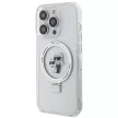 Karl Lagerfeld KLHMP15LHMRSKCH iPhone 15 Pro 6.1" Ring Stand Karl&Choupettte MagSafe tok, fehér