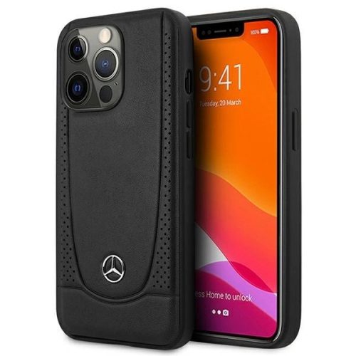 Mercedes MEHCP15XARMBK iPhone 15 Pro Max 6.7" tok, fekete/tok, fekete hardcase Leather Urban