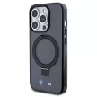 BMW BMHMP15LURSK iPhone 15 Pro 6.1" Ring Stand M Collection MagSafe tok, fekete